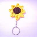Handmade Crochet Sunflower Keychain | Aesthetic Floral Bag Charm | Cute Gift Accessory