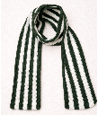 Handmade Woolen Winter Scarf | Soft & Warm | Unisex | Green & White