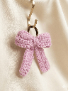 Handmade Lavender Crochet Bow Hair Clip | Soft Woolen Bow for Girls & Women