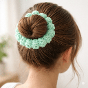 Handmade Crochet Hair Scrunchies – Soft Pastel Set
